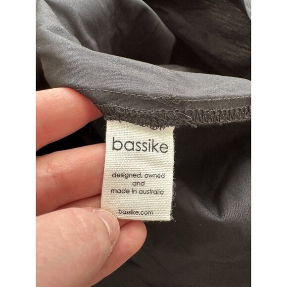 Bassike Thin Gathered Strap Maxi Dress Ribbed Drop Waist Black Size 1 or US 4 - Picture 9 of 10